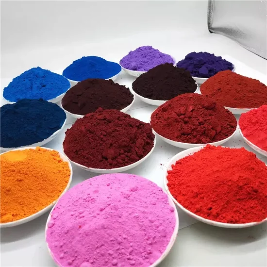 Eisenoxid-Rot/Gelb/Grün/Blau/Schwarz/Violett/Braun-Pulver mit hohem Eisengehalt, Hämatit-Pulverpigmente für